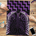 Purple Matariki New Zealand Puzzle Maori Poutama Galaxy Vibes - Aussie Hoodie