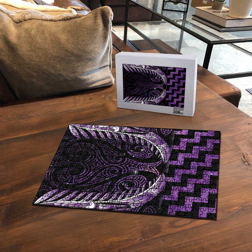 Purple Matariki New Zealand Puzzle Maori Poutama Galaxy Vibes - Aussie Hoodie
