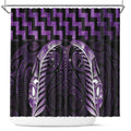 Purple Matariki New Zealand Shower Curtain Maori Poutama Galaxy Vibes