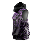 Purple Matariki New Zealand Sleeveless Hoodie Maori Poutama Galaxy Vibes - Aussie Hoodie