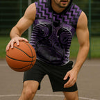 Purple Matariki New Zealand Sleeveless Hoodie Maori Poutama Galaxy Vibes - Aussie Hoodie