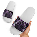 Purple Matariki New Zealand Slide Sandals Maori Poutama Galaxy Vibes - Aussie Hoodie
