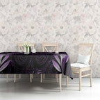 Purple Matariki New Zealand Tablecloth Maori Poutama Galaxy Vibes