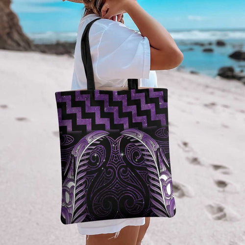 Purple Matariki New Zealand Tote Bag Maori Poutama Galaxy Vibes - Aussie Hoodie