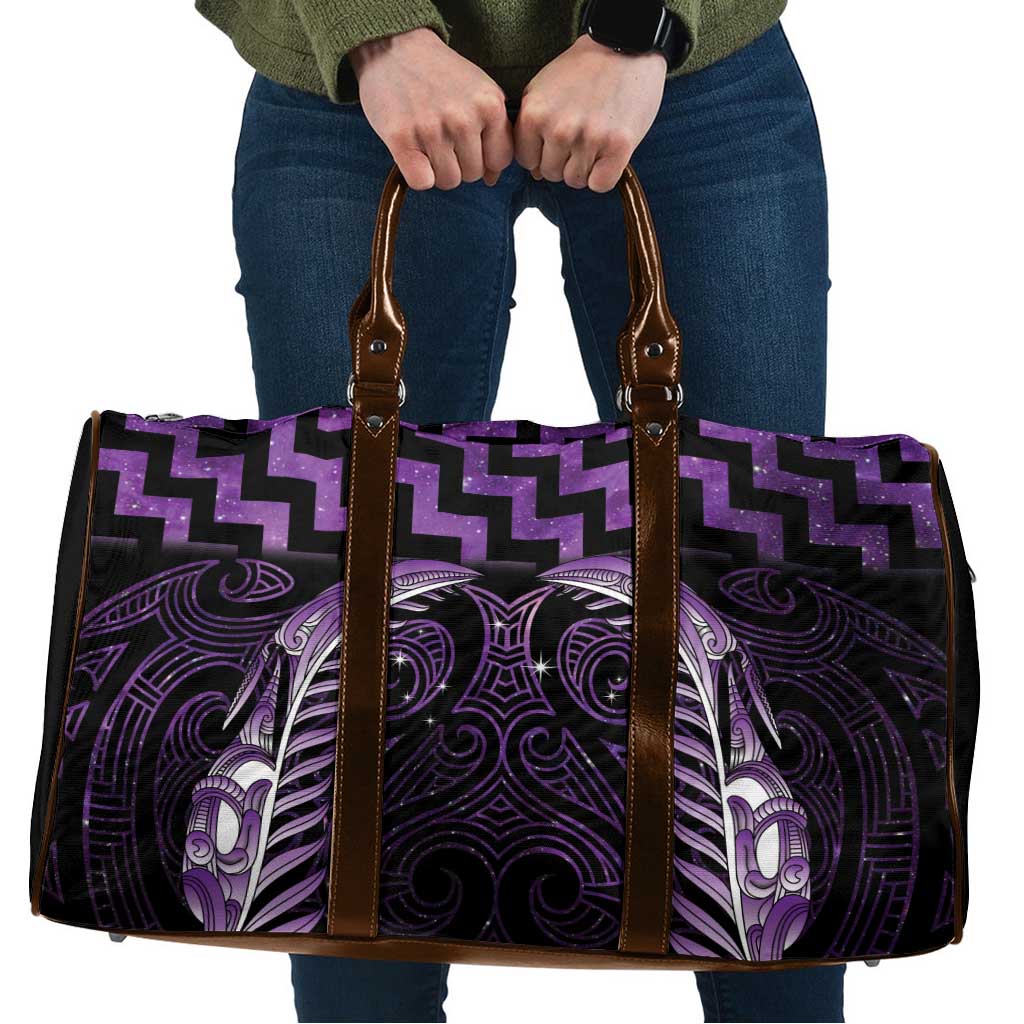 Purple Matariki New Zealand Travel Bag Maori Poutama Galaxy Vibes - Aussie Hoodie
