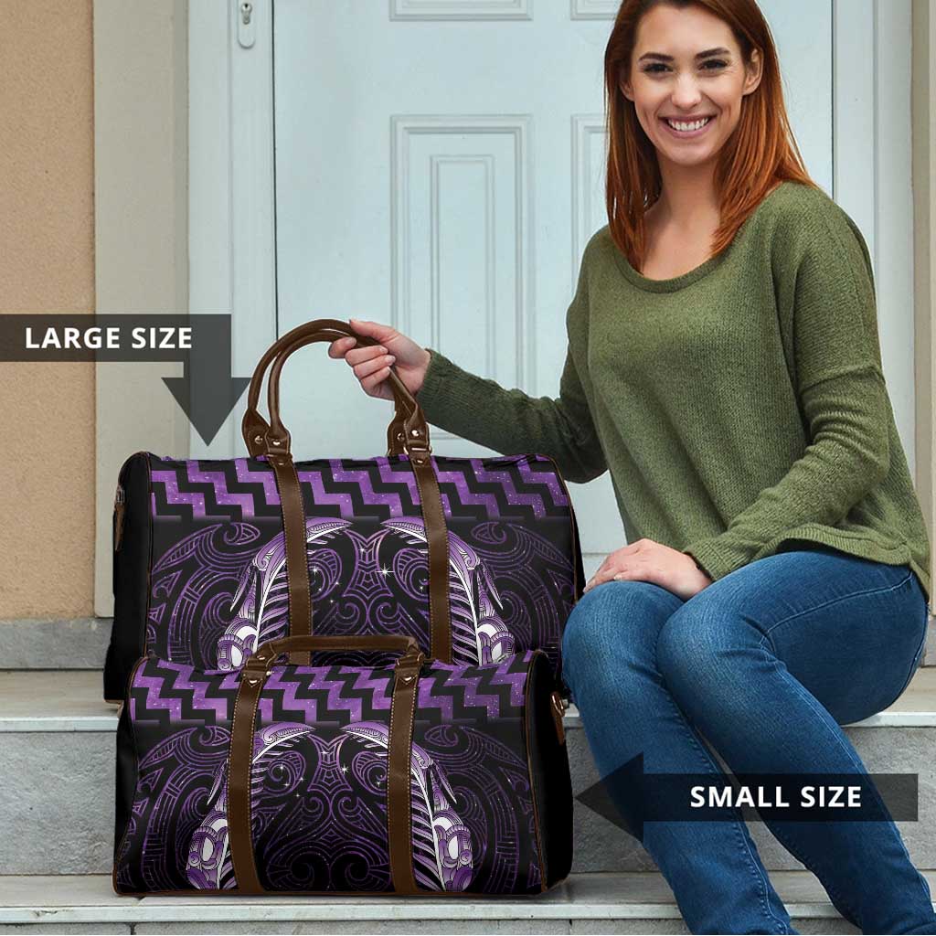 Purple Matariki New Zealand Travel Bag Maori Poutama Galaxy Vibes - Aussie Hoodie