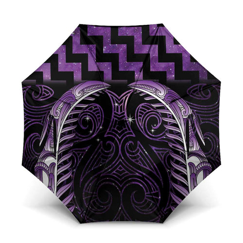 Purple Matariki New Zealand Umbrella Maori Poutama Galaxy Vibes - Aussie Hoodie