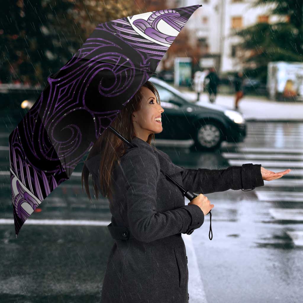 Purple Matariki New Zealand Umbrella Maori Poutama Galaxy Vibes - Aussie Hoodie