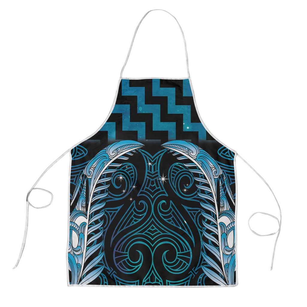 Blue Matariki New Zealand Apron Maori Poutama Galaxy Vibes - Aussie Hoodie