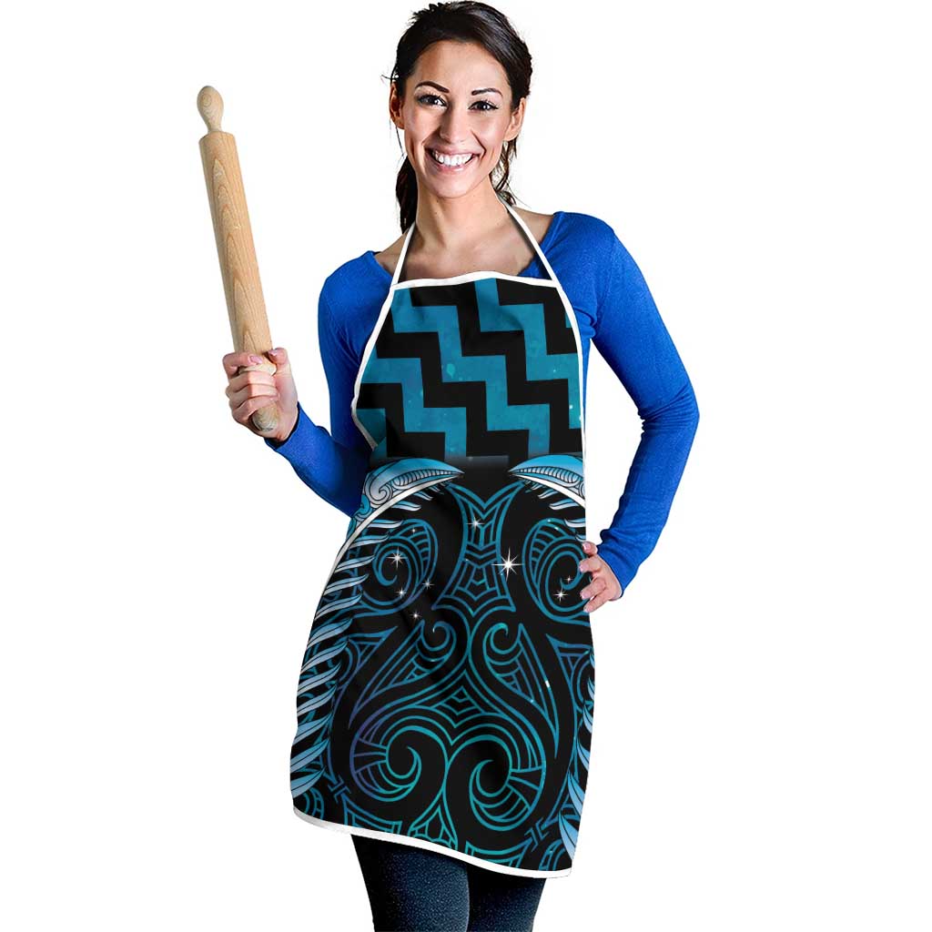 Blue Matariki New Zealand Apron Maori Poutama Galaxy Vibes - Aussie Hoodie