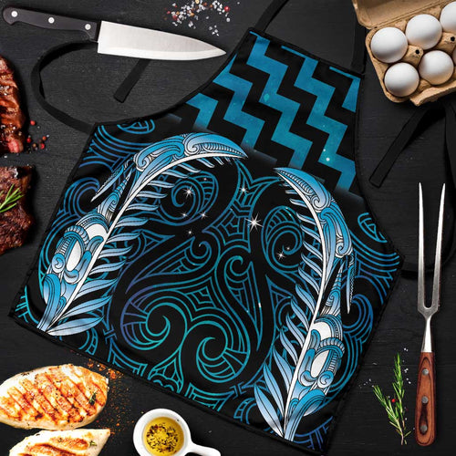 Blue Matariki New Zealand Apron Maori Poutama Galaxy Vibes - Aussie Hoodie