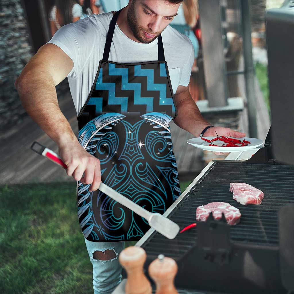 Blue Matariki New Zealand Apron Maori Poutama Galaxy Vibes - Aussie Hoodie