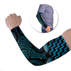 Blue Matariki New Zealand Arm Sleeves Maori Poutama Galaxy Vibes - Aussie Hoodie
