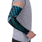 Blue Matariki New Zealand Arm Sleeves Maori Poutama Galaxy Vibes - Aussie Hoodie