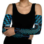 Blue Matariki New Zealand Arm Sleeves Maori Poutama Galaxy Vibes - Aussie Hoodie