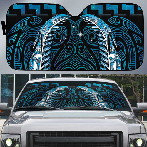Blue Matariki New Zealand Auto Sun Shade Maori Poutama Galaxy Vibes - Aussie Hoodie