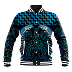 Blue Matariki New Zealand Baseball Jacket Maori Poutama Galaxy Vibes
