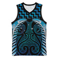 Blue Matariki New Zealand Basketball Jersey Maori Poutama Galaxy Vibes - Aussie Hoodie