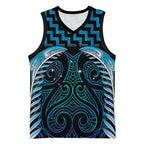 Blue Matariki New Zealand Basketball Jersey Maori Poutama Galaxy Vibes - Aussie Hoodie