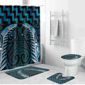 Blue Matariki New Zealand Bathroom Set Maori Poutama Galaxy Vibes - Aussie Hoodie