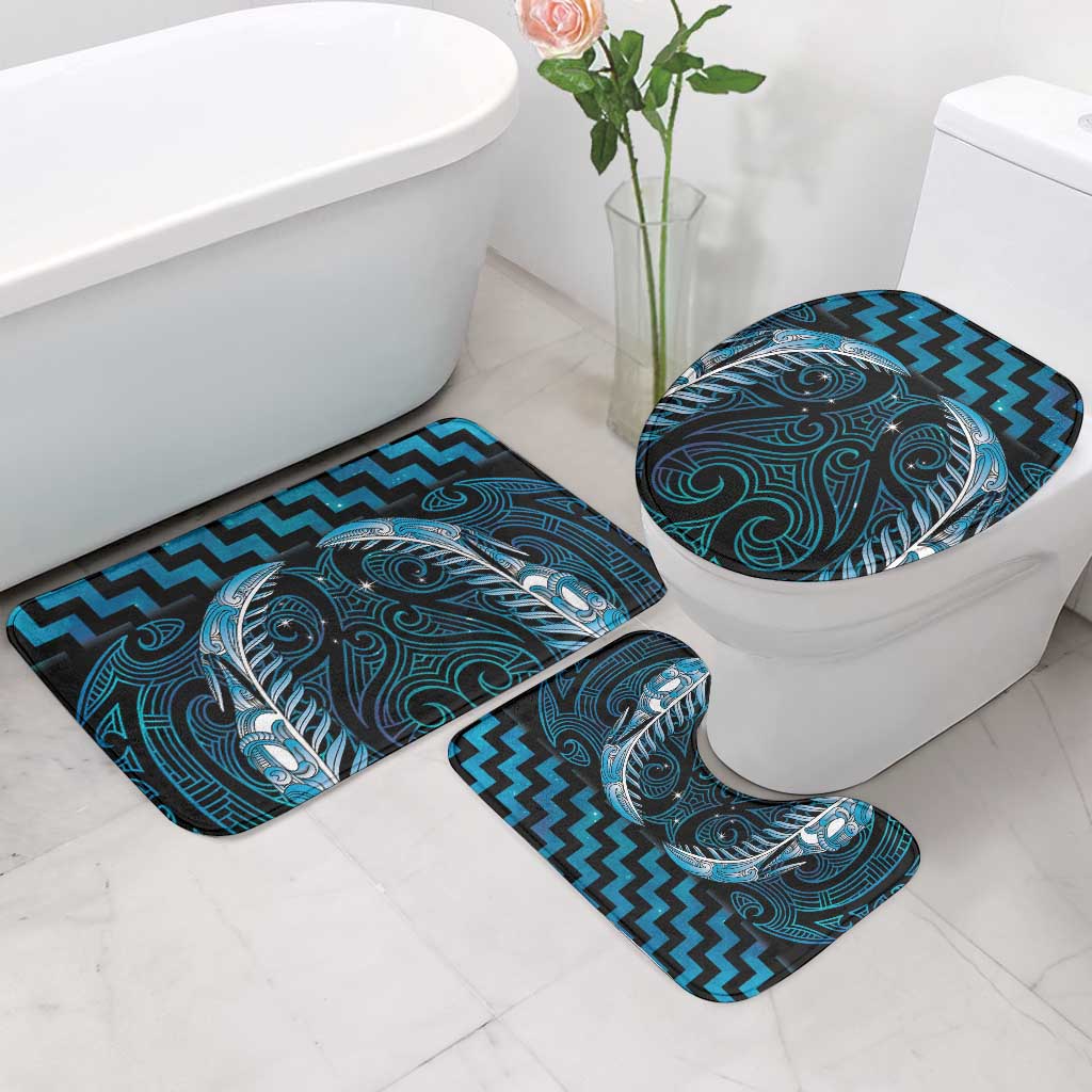 Blue Matariki New Zealand Bathroom Set Maori Poutama Galaxy Vibes - Aussie Hoodie