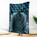 Blue Matariki New Zealand Blanket Maori Poutama Galaxy Vibes