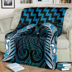 Blue Matariki New Zealand Blanket Maori Poutama Galaxy Vibes