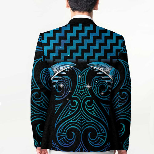 Blue Matariki New Zealand Blazer Maori Poutama Galaxy Vibes - Aussie Hoodie