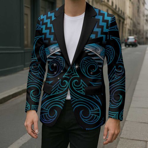 Blue Matariki New Zealand Blazer Maori Poutama Galaxy Vibes - Aussie Hoodie