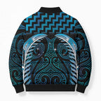 Blue Matariki New Zealand Bomber Puffer Jacket Maori Poutama Galaxy Vibes - Aussie Hoodie
