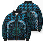 Blue Matariki New Zealand Bomber Puffer Jacket Maori Poutama Galaxy Vibes - Aussie Hoodie