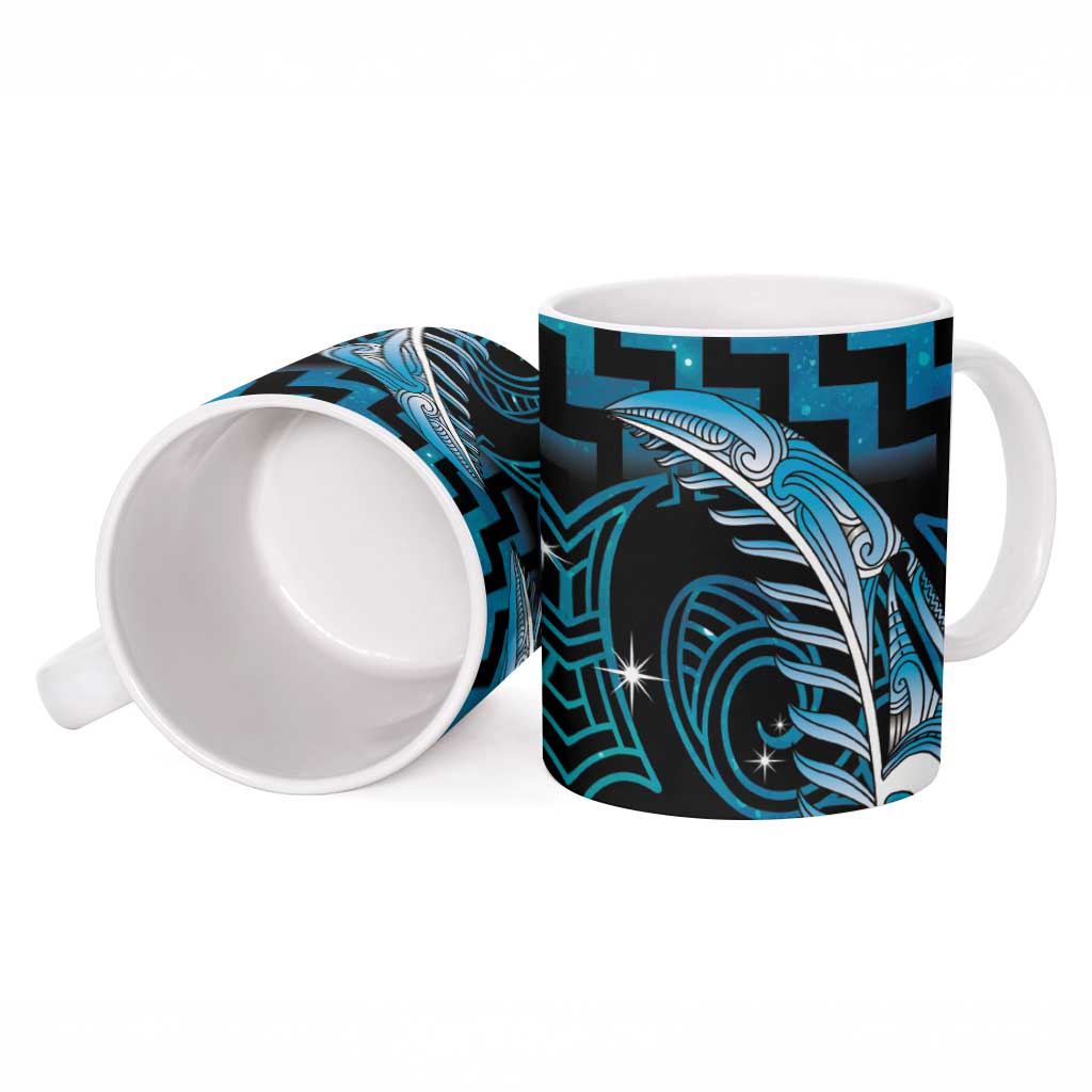 Blue Matariki New Zealand Ceramic Mug Maori Poutama Galaxy Vibes - Aussie Hoodie