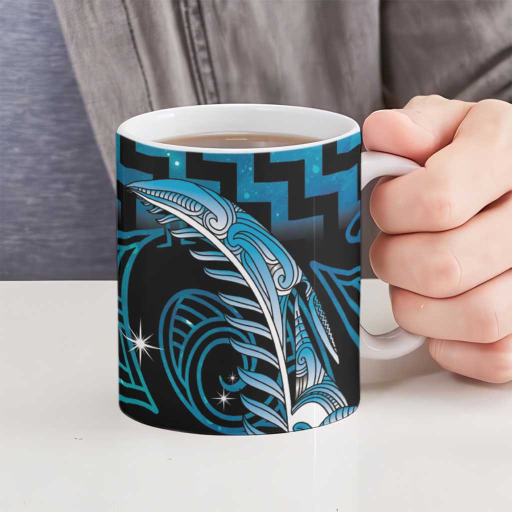 Blue Matariki New Zealand Ceramic Mug Maori Poutama Galaxy Vibes - Aussie Hoodie