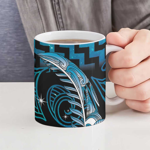 Blue Matariki New Zealand Ceramic Mug Maori Poutama Galaxy Vibes - Aussie Hoodie