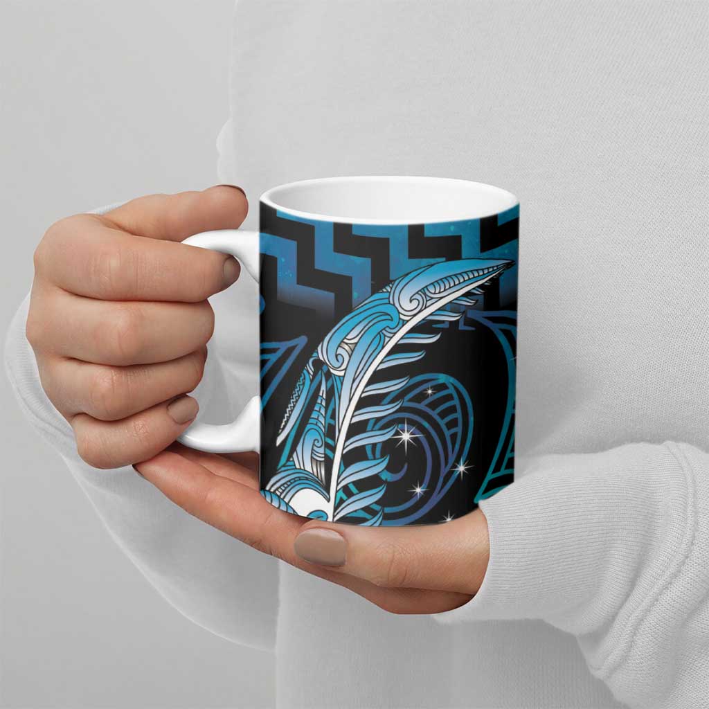 Blue Matariki New Zealand Ceramic Mug Maori Poutama Galaxy Vibes - Aussie Hoodie