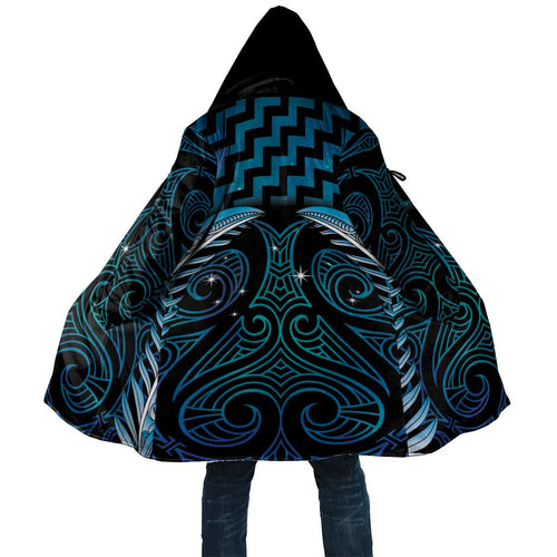 Blue Matariki New Zealand Cloak Maori Poutama Galaxy Vibes - Aussie Hoodie