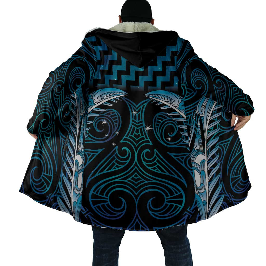Blue Matariki New Zealand Cloak Maori Poutama Galaxy Vibes - Aussie Hoodie