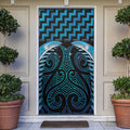 Blue Matariki New Zealand Door Cover Maori Poutama Galaxy Vibes - Aussie Hoodie