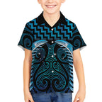 Blue Matariki New Zealand Hawaiian Shirt Maori Poutama Galaxy Vibes