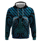 Blue Matariki New Zealand Hoodie Maori Poutama Galaxy Vibes