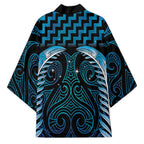 Blue Matariki New Zealand Kimono Maori Poutama Galaxy Vibes - Aussie Hoodie