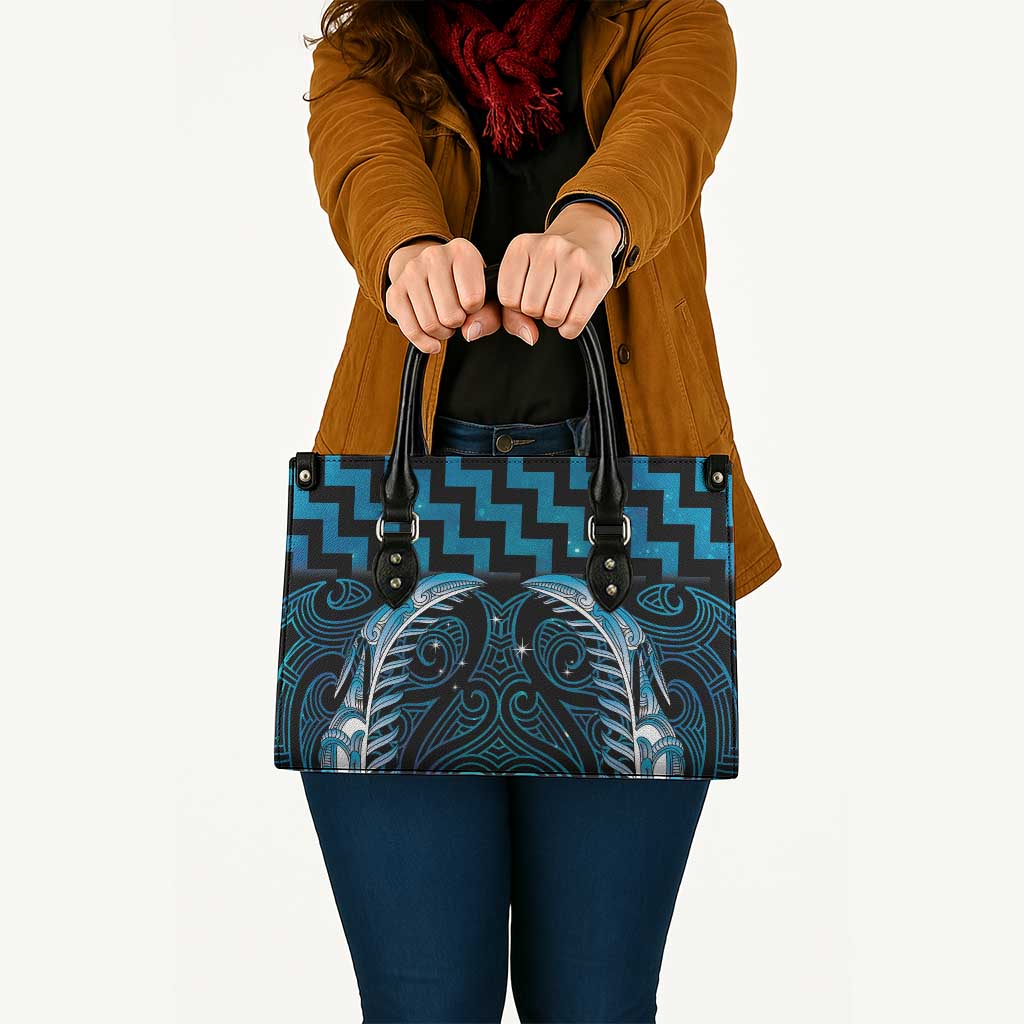 Blue Matariki New Zealand Leather Bag Maori Poutama Galaxy Vibes - Aussie Hoodie