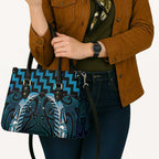 Blue Matariki New Zealand Leather Bag Maori Poutama Galaxy Vibes - Aussie Hoodie