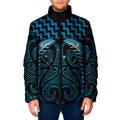 Blue Matariki New Zealand Padded Jacket Maori Poutama Galaxy Vibes - Aussie Hoodie