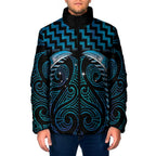 Blue Matariki New Zealand Padded Jacket Maori Poutama Galaxy Vibes - Aussie Hoodie