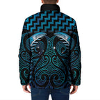 Blue Matariki New Zealand Padded Jacket Maori Poutama Galaxy Vibes - Aussie Hoodie