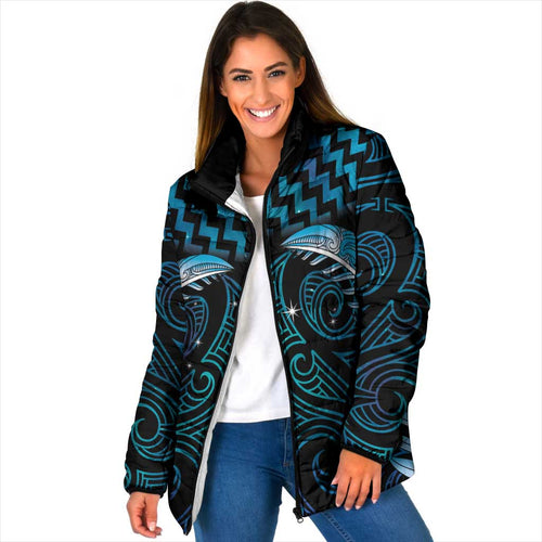 Blue Matariki New Zealand Padded Jacket Maori Poutama Galaxy Vibes - Aussie Hoodie