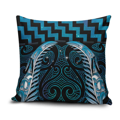 Blue Matariki New Zealand Pillow Cover Maori Poutama Galaxy Vibes - Aussie Hoodie