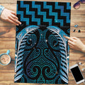 Blue Matariki New Zealand Puzzle Maori Poutama Galaxy Vibes - Aussie Hoodie