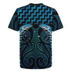 Blue Matariki New Zealand Rugby Jersey Maori Poutama Galaxy Vibes